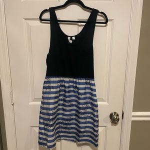 Eloise Navy, Blue, and White Tank Dress